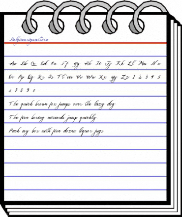 Belgiansignature Regular animated font preview