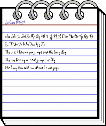 Beliau FREE Regular animated font preview