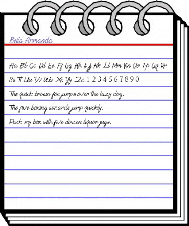 Bella Armanda Regular animated font preview