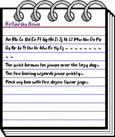 Bellarsky Demo Regular animated font preview
