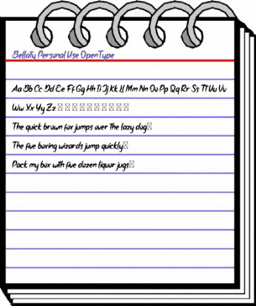 Bellaty Personal Use animated font preview