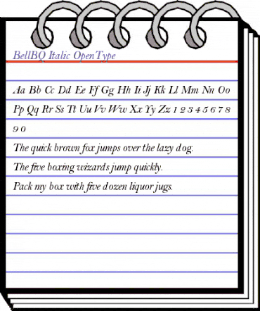 Bell BQ Regular animated font preview Bell BQ Regular animated font preview