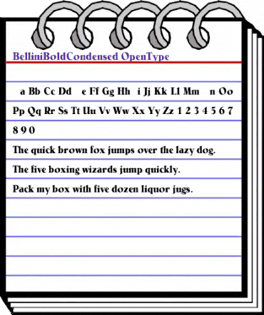 BelliniBoldCondensed Regular animated font preview