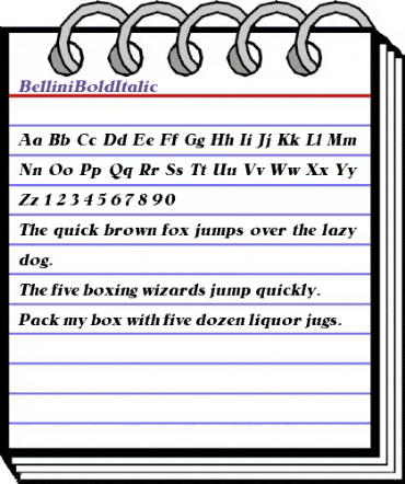 BelliniBoldItalic Regular animated font preview BelliniBoldItalic Regular animated font preview