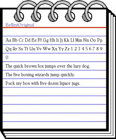 BelliniOriginal Regular animated font preview