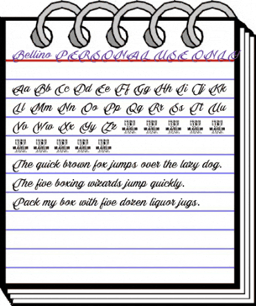 Bellino PERSONAL USE ONLY Regular animated font preview Bellino PERSONAL USE ONLY Regular animated font preview