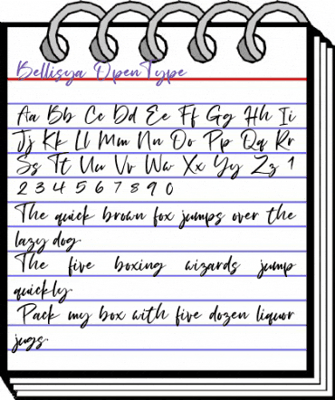 Bellisya Regular animated font preview Bellisya Regular animated font preview