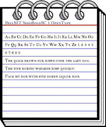 Bell MT Semi Bold Small Caps animated font preview Bell MT Semi Bold Small Caps animated font preview