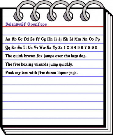 BelshawEF Regular animated font preview