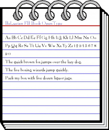 BeLucian FB Book Regular animated font preview BeLucian FB Book Regular animated font preview