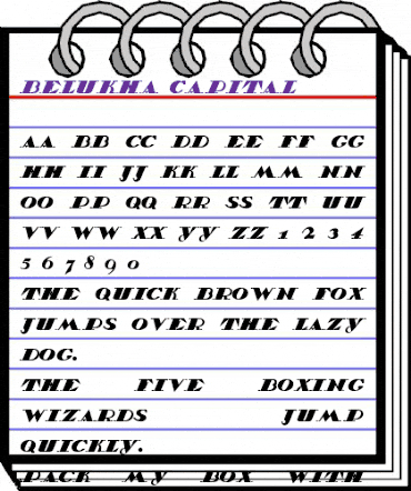 Belukha Capital Regular animated font preview Belukha Capital Regular animated font preview