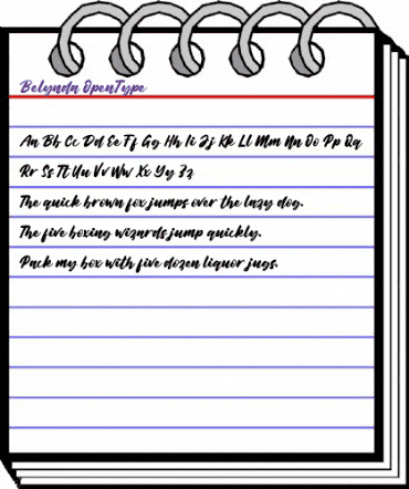 Belynda Regular animated font preview