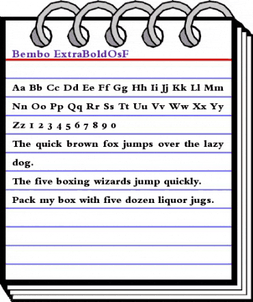 Bembo ExtraBoldOsF animated font preview Bembo ExtraBoldOsF animated font preview