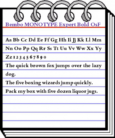 Bembo Expert BQ Regular animated font preview