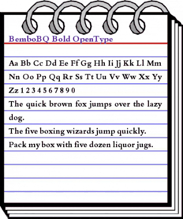 Bembo BQ Regular animated font preview