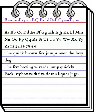 Bembo Expert BQ Regular animated font preview