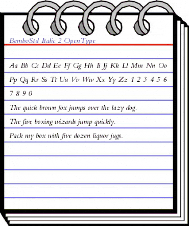 Bembo Std Italic animated font preview Bembo Std Italic animated font preview