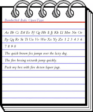 Bembo Std Italic animated font preview Bembo Std Italic animated font preview