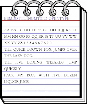 Bembo Titling MT Std Regular animated font preview Bembo Titling MT Std Regular animated font preview