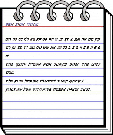 Ben-Zion Italic Italic animated font preview Ben-Zion Italic Italic animated font preview