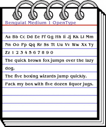 ITC Benguiat Medium animated font preview