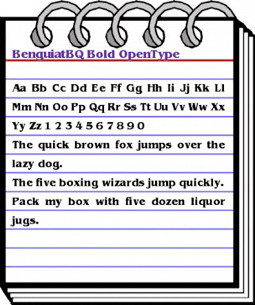 Benguiat BQ Regular animated font preview