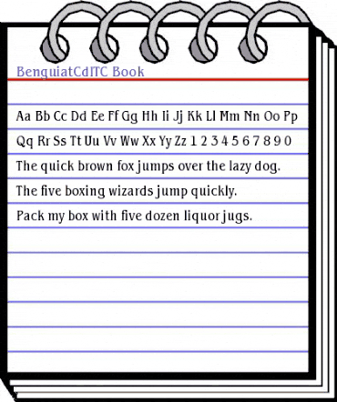 BenguiatCdITC Book animated font preview
