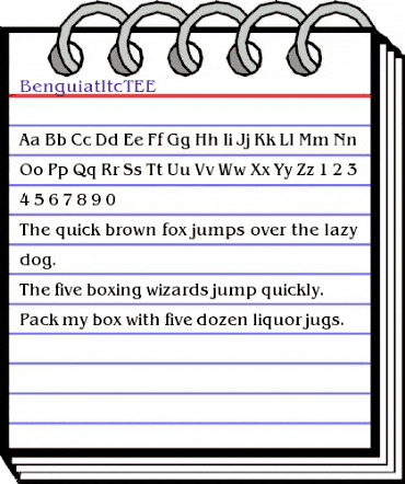 BenguiatItcTEE Regular animated font preview