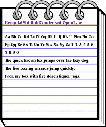 ITC Benguiat Std Bold Condensed animated font preview