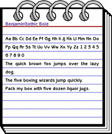 BenjaminGothic Bold animated font preview BenjaminGothic Bold animated font preview