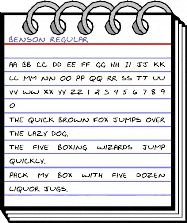 BENSON Regular animated font preview