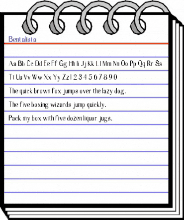 Bentalista Regular animated font preview Bentalista Regular animated font preview