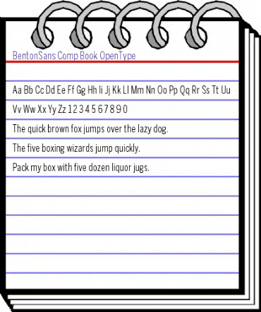 BentonSans Comp Book Regular animated font preview BentonSans Comp Book Regular animated font preview