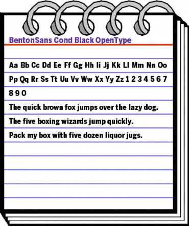 BentonSans Cond Black Regular animated font preview BentonSans Cond Black Regular animated font preview