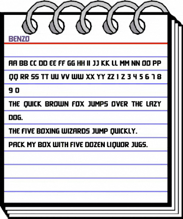 Benzo Regular animated font preview Benzo Regular animated font preview