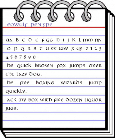 Beowulf Regular animated font preview