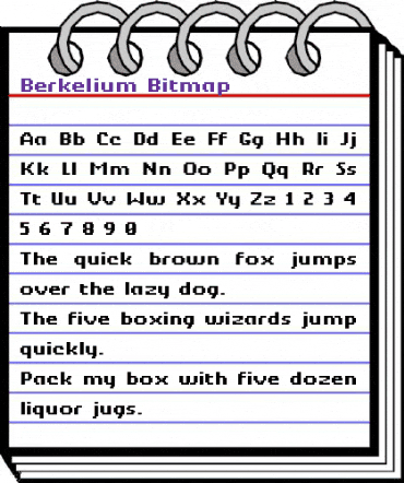 Berkelium Bitmap Regular animated font preview
