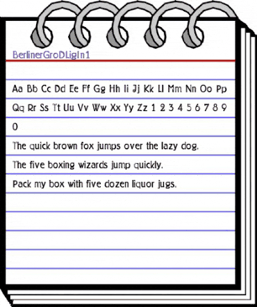 BerlinerGroDLigIn1 Regular animated font preview BerlinerGroDLigIn1 Regular animated font preview