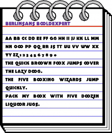 Berlinsans BoldExpert animated font preview