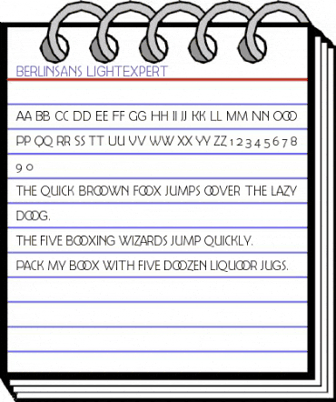 Berlinsans LightExpert animated font preview