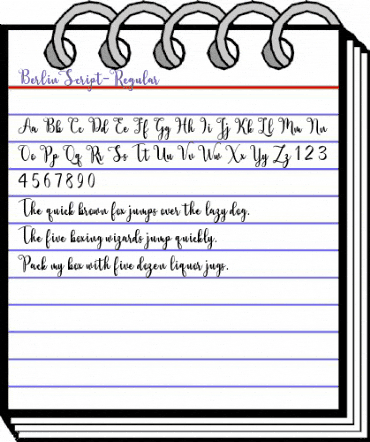 Berlin Script Regular animated font preview Berlin Script Regular animated font preview
