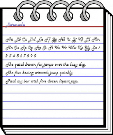 Bermuda Regular animated font preview Bermuda Regular animated font preview
