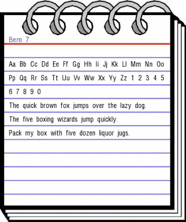 Bern 7 Regular animated font preview