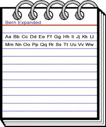 Bern Expanded Regular animated font preview Bern Expanded Regular animated font preview