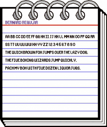 Bernard Regular animated font preview Bernard Regular animated font preview