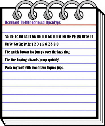 Bernhard Bold Condensed animated font preview Bernhard Bold Condensed animated font preview