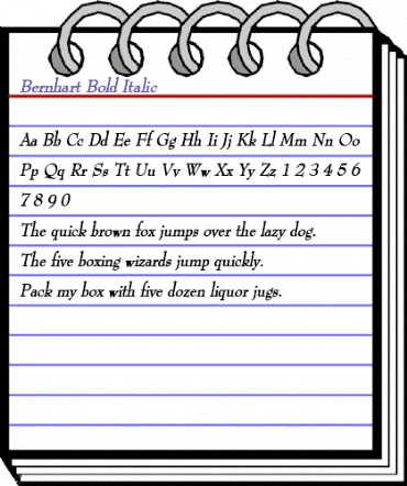 Bernhart Bold Italic animated font preview Bernhart Bold Italic animated font preview