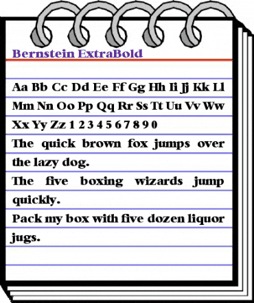 Bernstein-ExtraBold Regular animated font preview