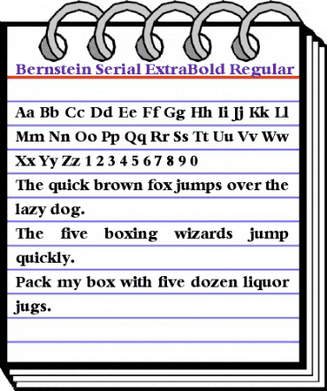 Bernstein-Serial-ExtraBold Regular animated font preview
