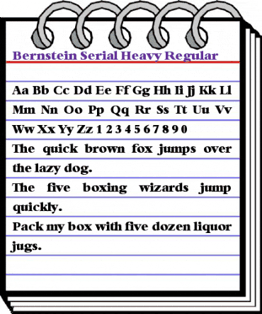 Bernstein-Serial-Heavy Regular animated font preview